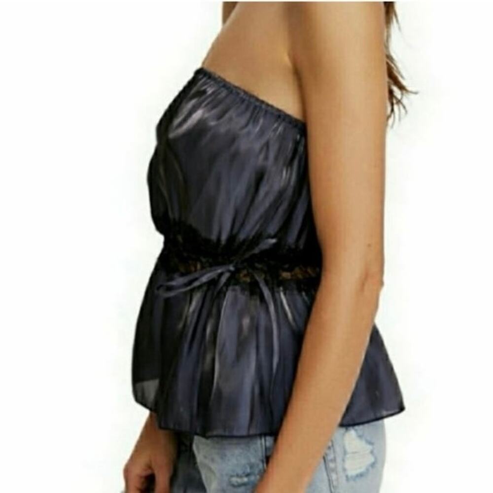 Free People Tellin You Blue Tube Top size Small